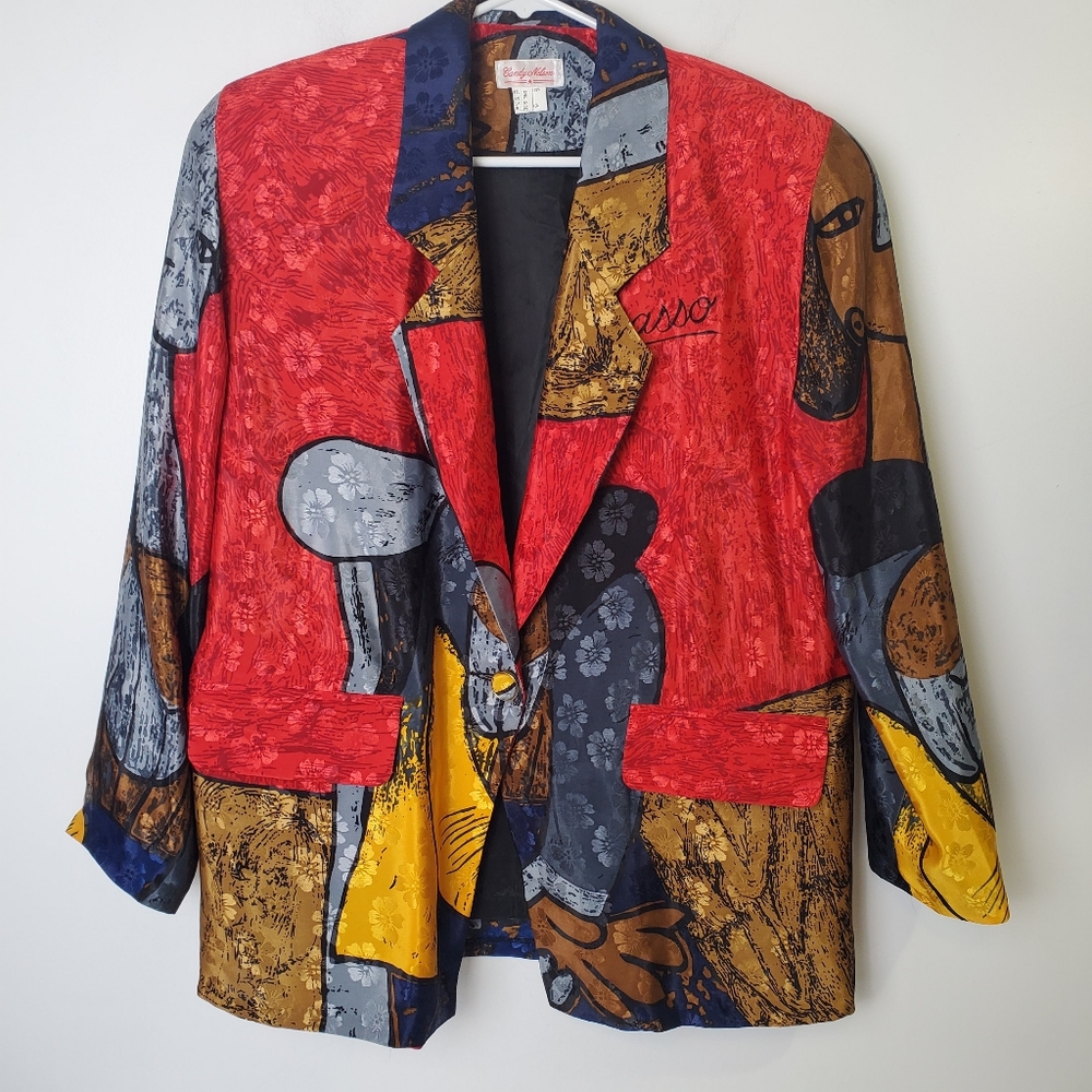Candy Nelson Vintage Picasso Print Blazer